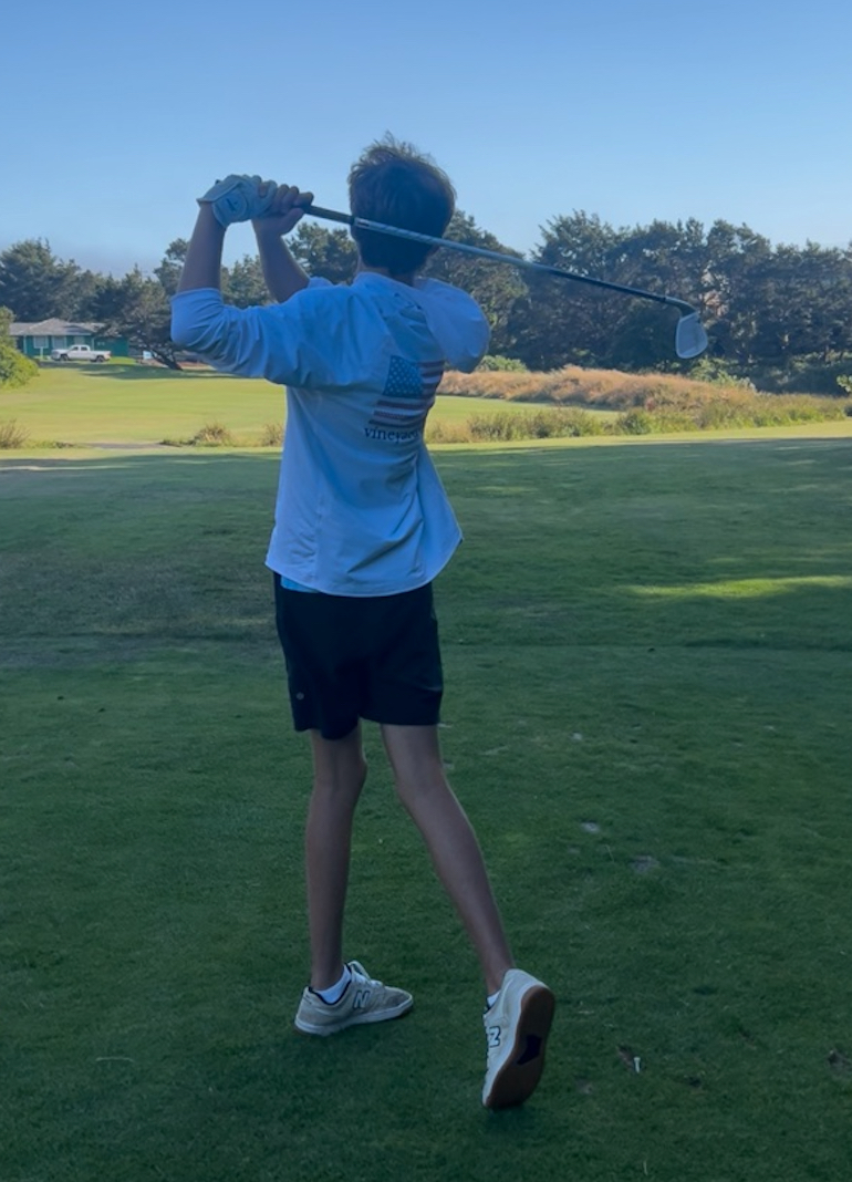 Noah Winski on the golf course