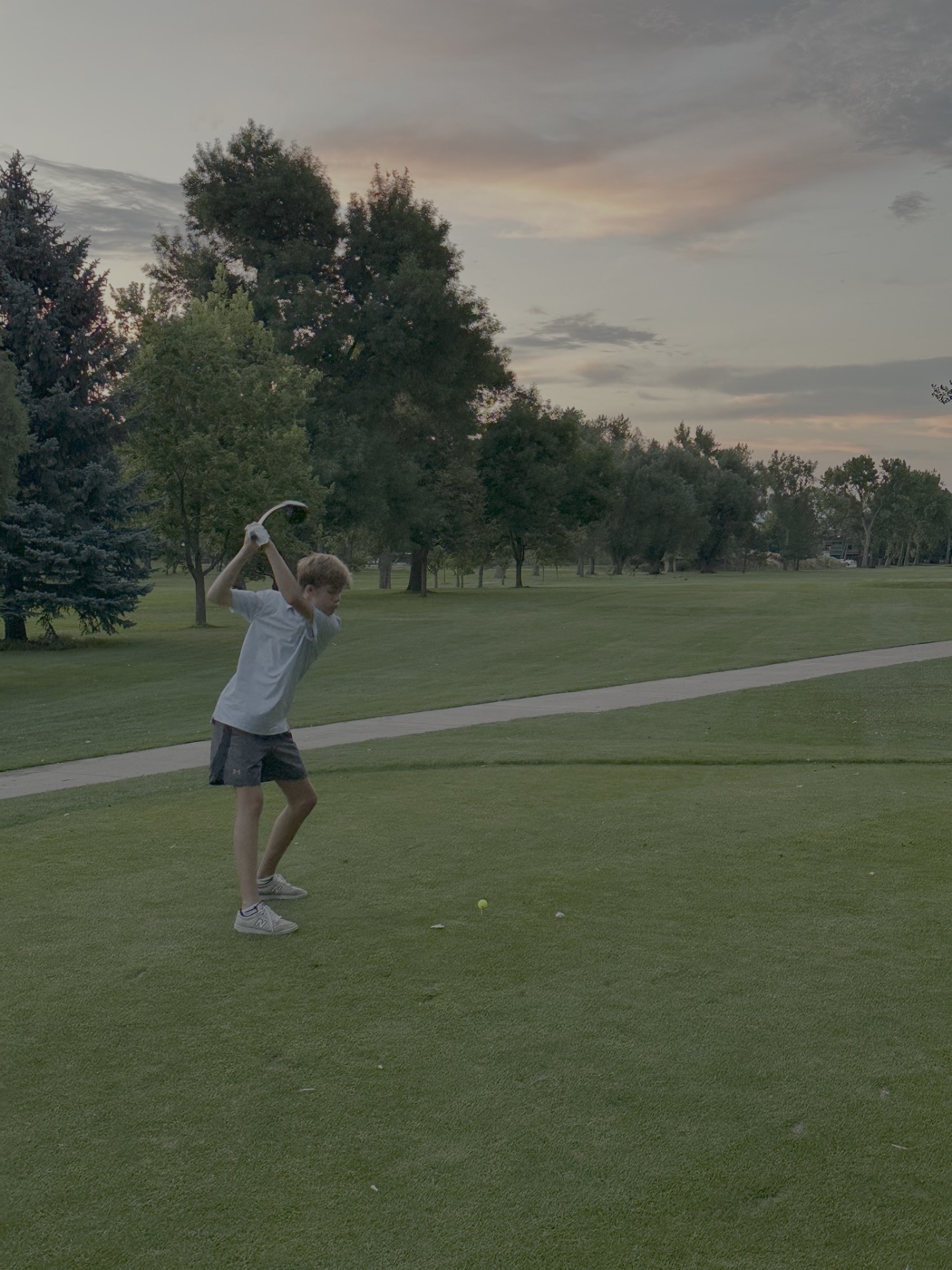 Noah Winski on the golf course